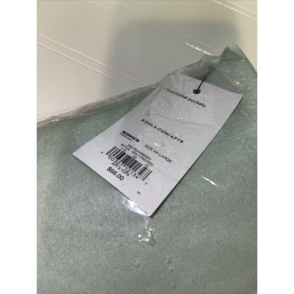 Women's Apt. 9 Long Sleeve Moto Jacket in Pearberry Green Size XXL Retail $68 - Picture 6 of 8